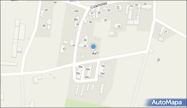 Czarnolas, Czarnolas, 36a, mapa Czarnolas