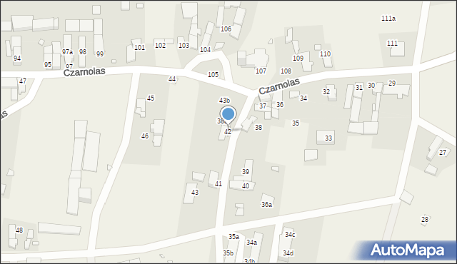 Czarnolas, Czarnolas, 42, mapa Czarnolas