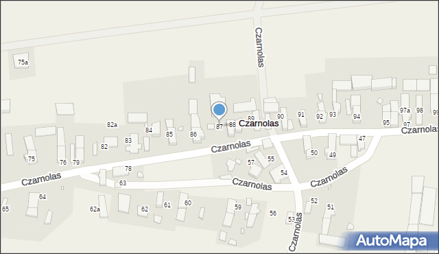 Czarnolas, Czarnolas, 87, mapa Czarnolas