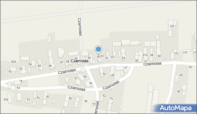Czarnolas, Czarnolas, 91, mapa Czarnolas
