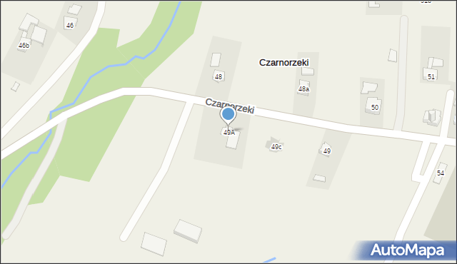 Czarnorzeki, Czarnorzeki, 49A, mapa Czarnorzeki
