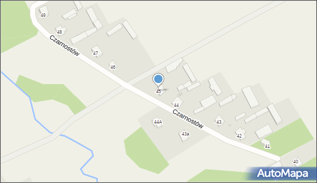Czarnostów, Czarnostów, 45, mapa Czarnostów