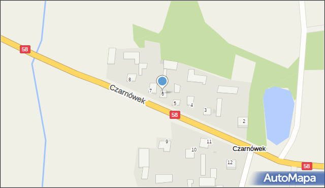 Czarnówek, Czarnówek, 6, mapa Czarnówek