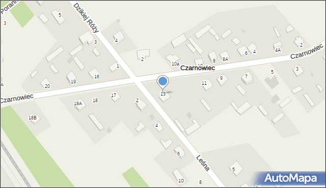 Czarnowiec, Czarnowiec, 13, mapa Czarnowiec