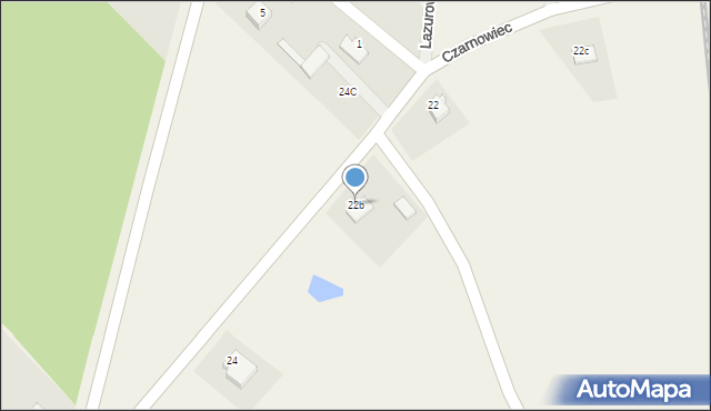 Czarnowiec, Czarnowiec, 22b, mapa Czarnowiec