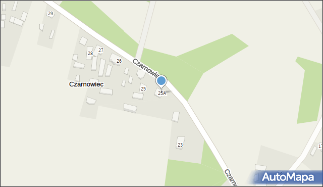 Czarnowiec, Czarnowiec, 25A, mapa Czarnowiec