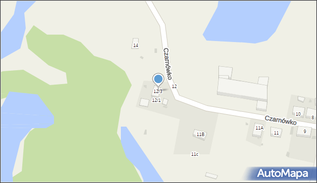 Czarnówko, Czarnówko, 12/3, mapa Czarnówko