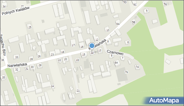 Czarnowo, Czarnowo, 14, mapa Czarnowo