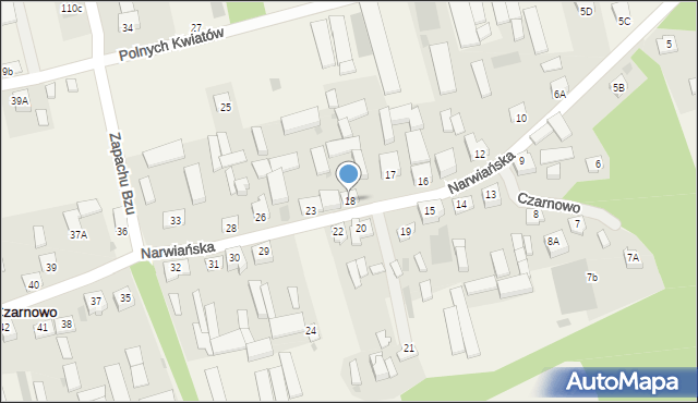 Czarnowo, Czarnowo, 18, mapa Czarnowo