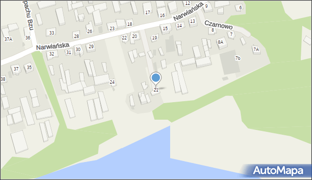 Czarnowo, Czarnowo, 21, mapa Czarnowo