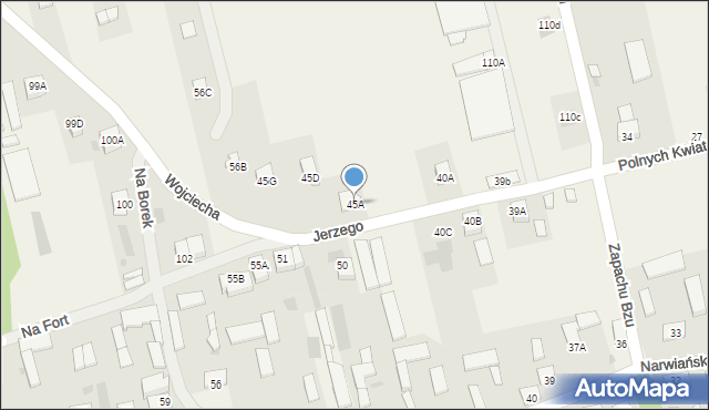 Czarnowo, Czarnowo, 45A, mapa Czarnowo