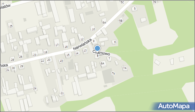 Czarnowo, Czarnowo, 8, mapa Czarnowo