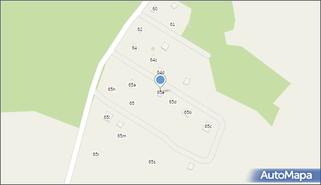 Czarnowo, Czarnowo, 65e, mapa Czarnowo