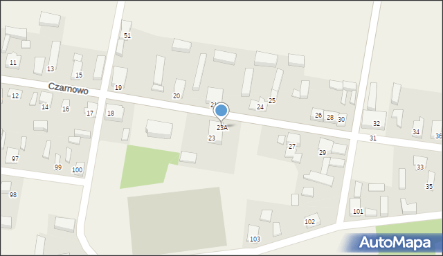 Czarnowo, Czarnowo, 23A, mapa Czarnowo