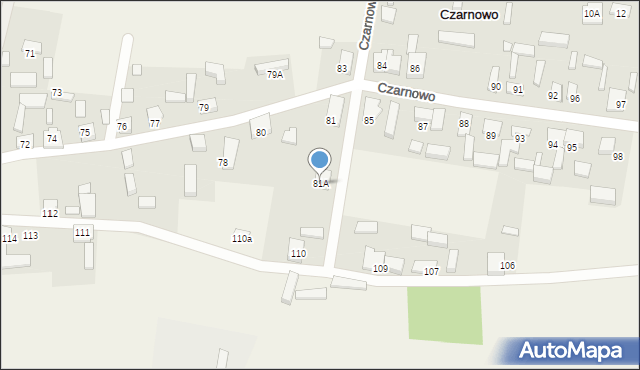 Czarnowo, Czarnowo, 81A, mapa Czarnowo