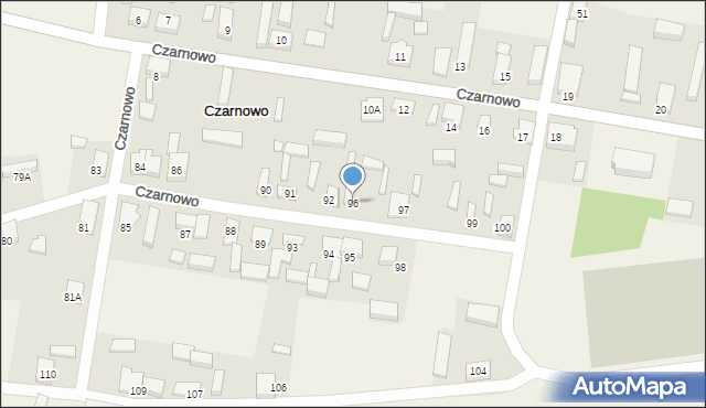 Czarnowo, Czarnowo, 96, mapa Czarnowo
