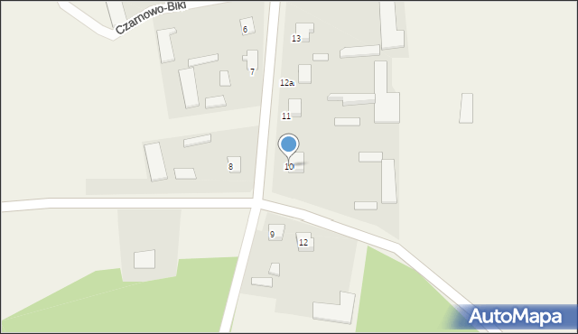 Czarnowo-Biki, Czarnowo-Biki, 10, mapa Czarnowo-Biki