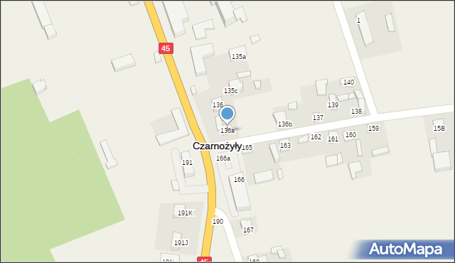 Czarnożyły, Czarnożyły, 136a, mapa Czarnożyły
