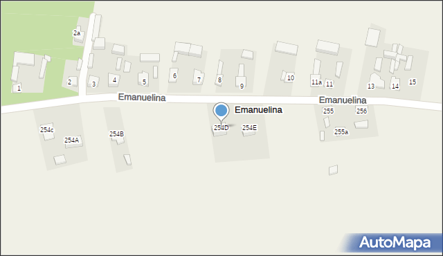 Czarnożyły, Czarnożyły, 254D, mapa Czarnożyły