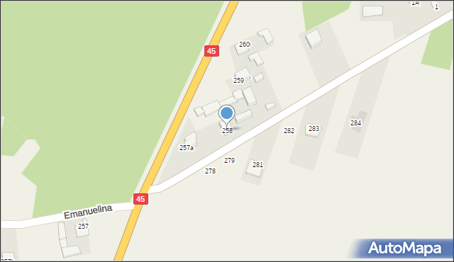 Czarnożyły, Czarnożyły, 258, mapa Czarnożyły