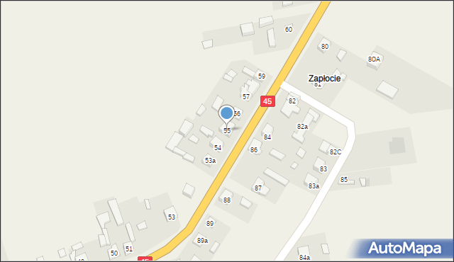 Czarnożyły, Czarnożyły, 55, mapa Czarnożyły