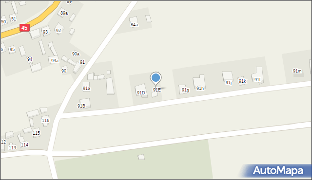 Czarnożyły, Czarnożyły, 91E, mapa Czarnożyły