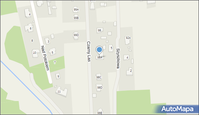 Czarny Las, Czarny Las, 98A, mapa Czarny Las