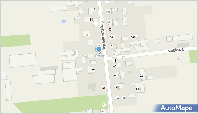 Czarny Las, Częstochowska, 29a, mapa Czarny Las