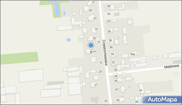 Czarny Las, Częstochowska, 35, mapa Czarny Las