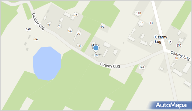 Czarny Ług, Czarny Ług, 10, mapa Czarny Ług