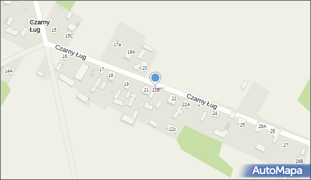 Czarny Ług, Czarny Ług, 22B, mapa Czarny Ług