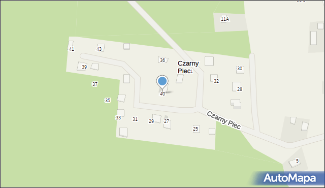 Czarny Piec, Czarny Piec, 40, mapa Czarny Piec