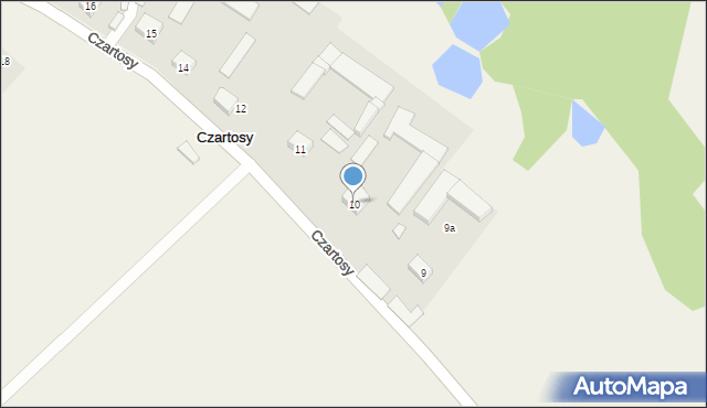 Czartosy, Czartosy, 10, mapa Czartosy