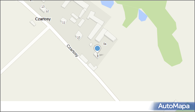 Czartosy, Czartosy, 9, mapa Czartosy