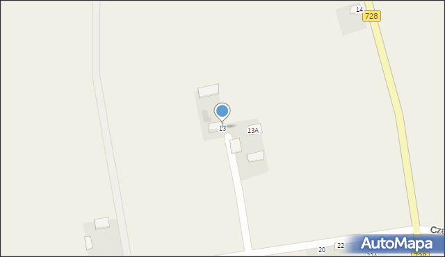 Czartoszowy, Czartoszowy, 13, mapa Czartoszowy