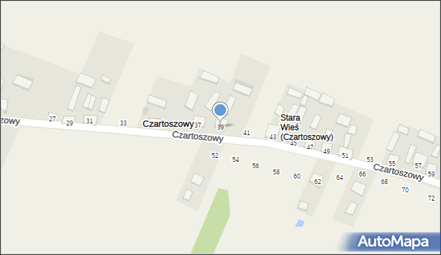 Czartoszowy, Czartoszowy, 39, mapa Czartoszowy