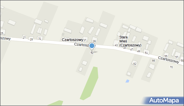 Czartoszowy, Czartoszowy, 52, mapa Czartoszowy