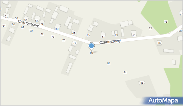 Czartoszowy, Czartoszowy, 80, mapa Czartoszowy