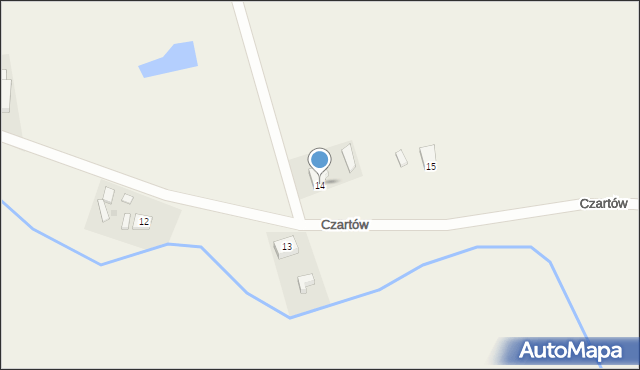 Czartów, Czartów, 14, mapa Czartów