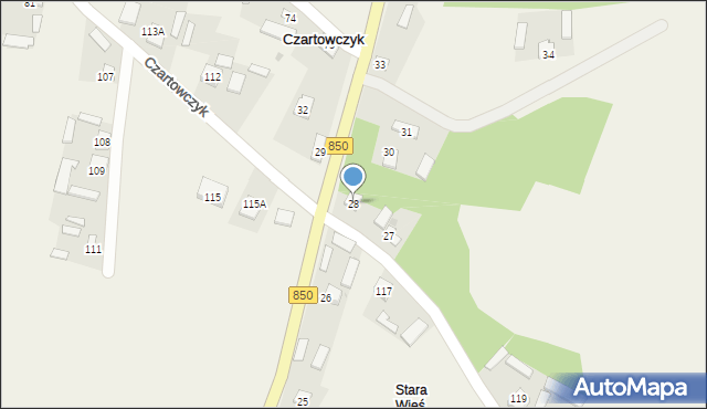 Czartowczyk, Czartowczyk, 28, mapa Czartowczyk