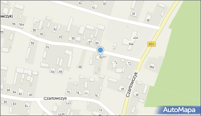 Czartowczyk, Czartowczyk, 70, mapa Czartowczyk