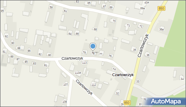 Czartowczyk, Czartowczyk, 78, mapa Czartowczyk