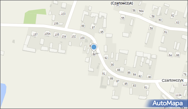 Czartowczyk, Czartowczyk, 94, mapa Czartowczyk