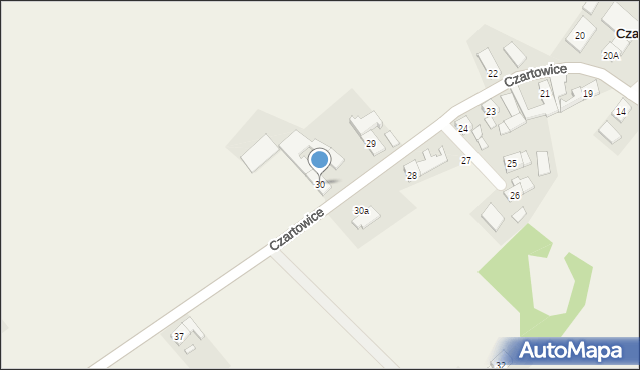 Czartowice, Czartowice, 30, mapa Czartowice