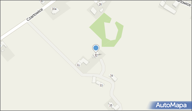 Czartowice, Czartowice, 32, mapa Czartowice