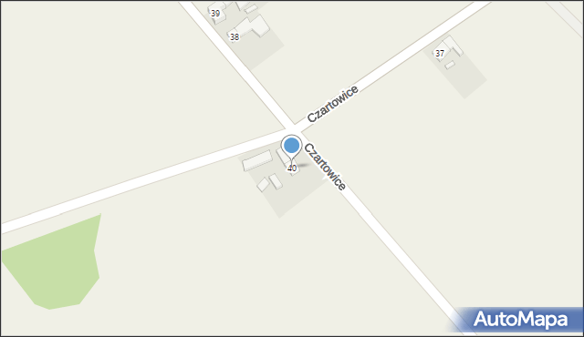 Czartowice, Czartowice, 40, mapa Czartowice