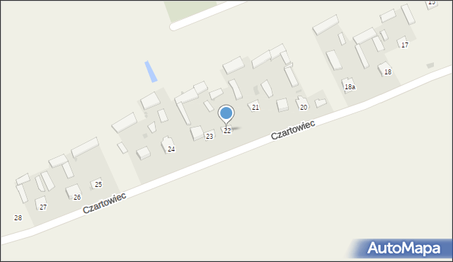 Czartowiec, Czartowiec, 22, mapa Czartowiec