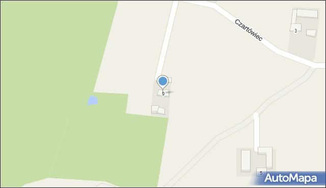 Czartówiec, Czartówiec, 9, mapa Czartówiec
