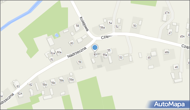 Cząstków, Cząstków, 57, mapa Cząstków