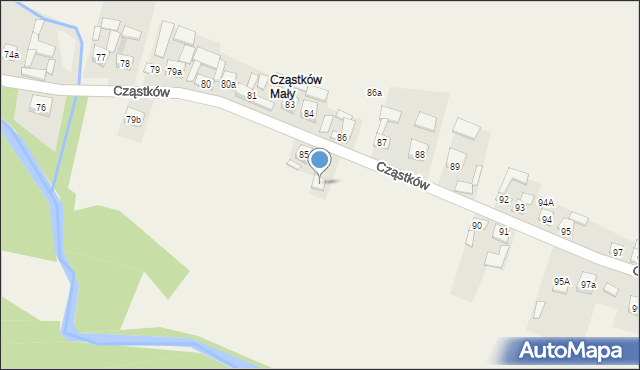 Cząstków, Cząstków, 86c, mapa Cząstków